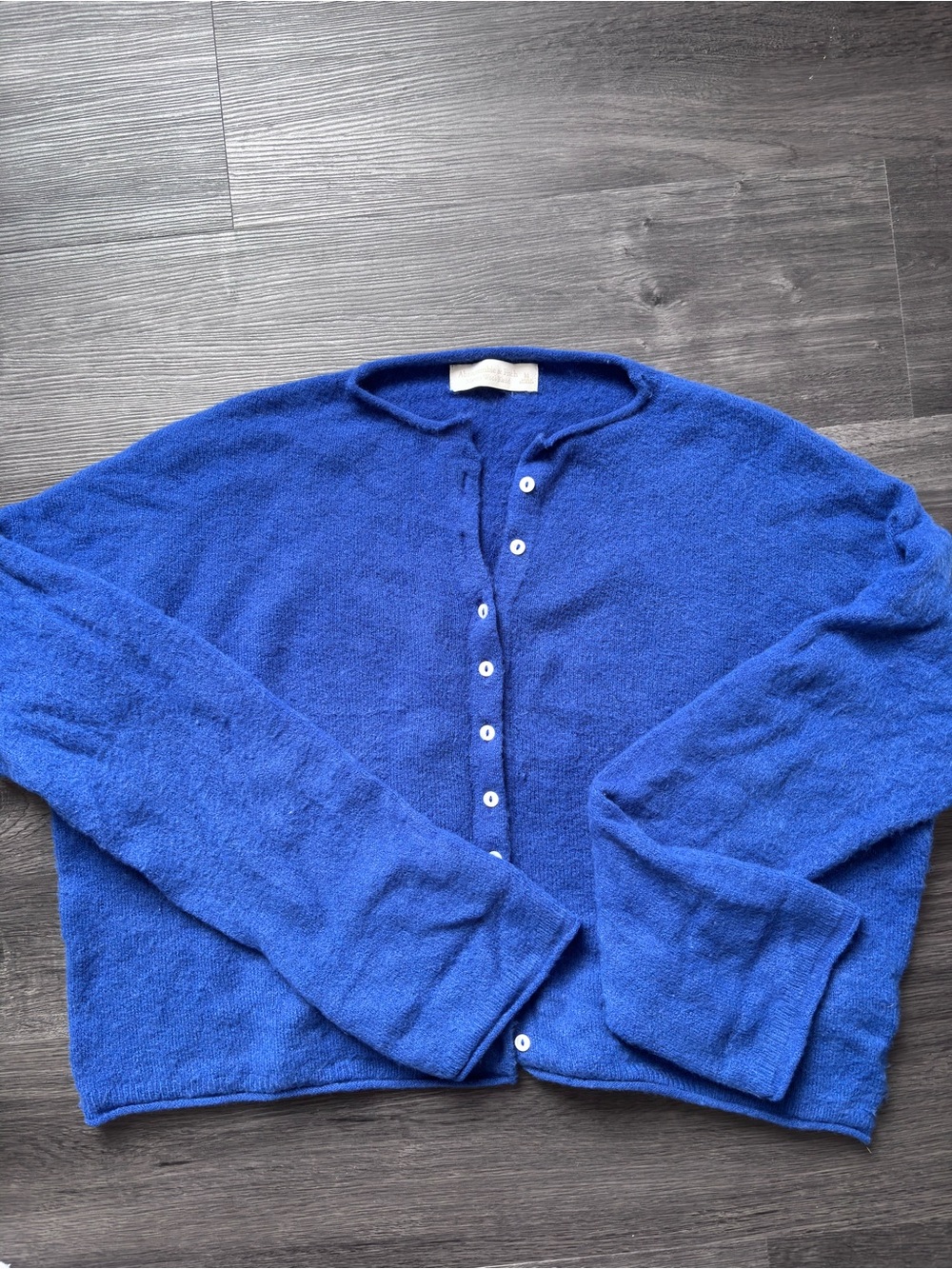 Abercrombie & Fitch Merino Wool-Blend Roll Neck Cardigan